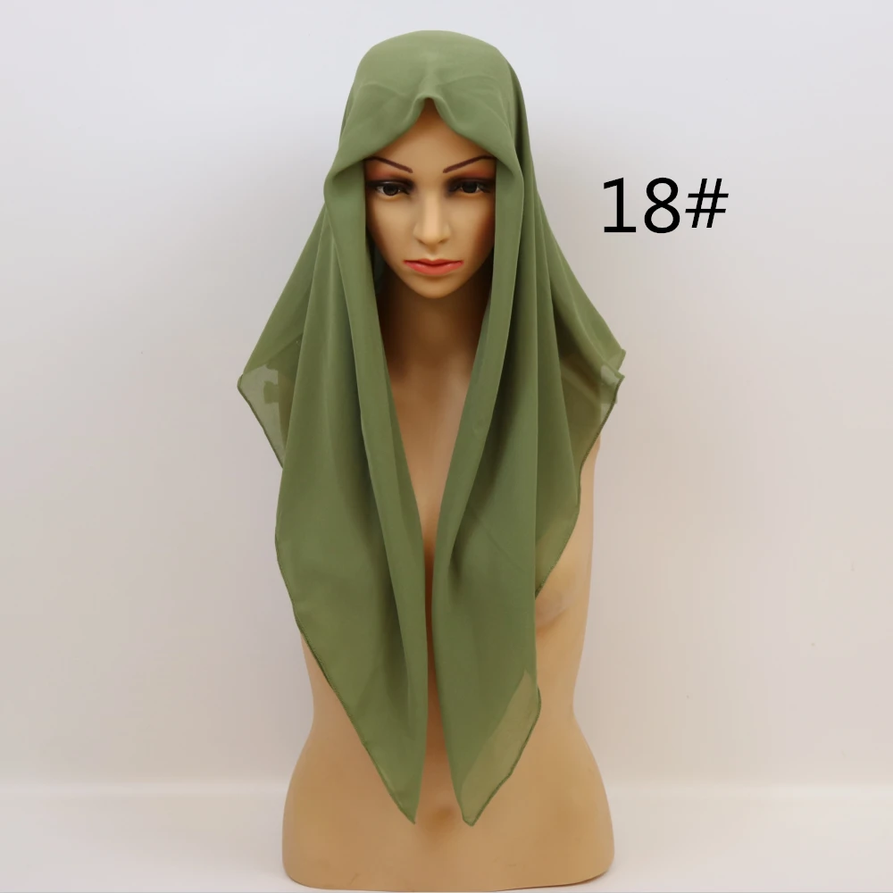 Горячая Распродажа, высокое качество, 10 красивых цветов, простая шифоновая шаль с пузырьками, популярный мусульманский хиджаб, головной убор, Модный женский квадратный шарф, 90X90 см