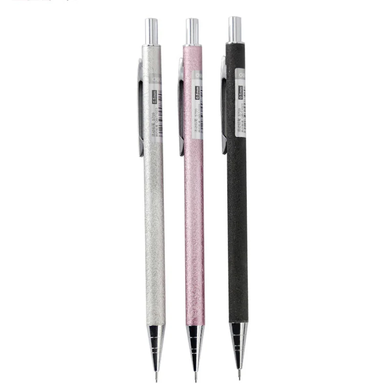 1 шт. 0,5 мм Kawaii цветные металлические механические карандаши матовые автоматические карандаши Сменные заправки для офиса и школьников - Цвет: 3