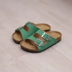 Летние детские сандалии из пробки 2018 Новый Дизайн детская обувь пробковые пляжные тапочки мягкая кожа для мальчиков и девочек пляжные