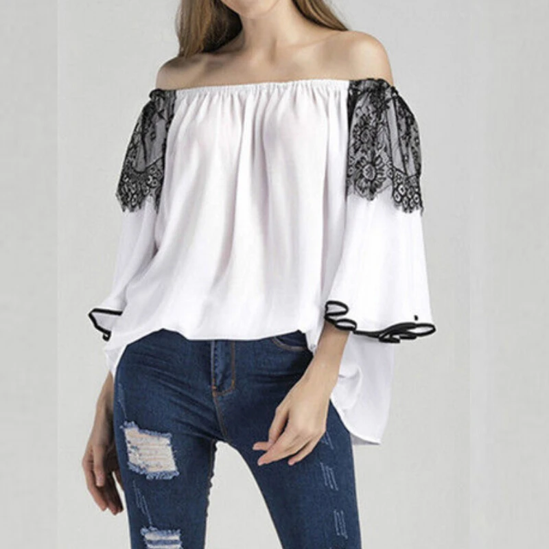 Summer Fashion Half Sleeve T Shirt Women Ladies Casual Loose Tops Flare