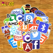 Programming Language Internet Java JS Php Html Cloud Docker Bitcoin Logo Cool Stickers for Laptop Car DIY Stickers