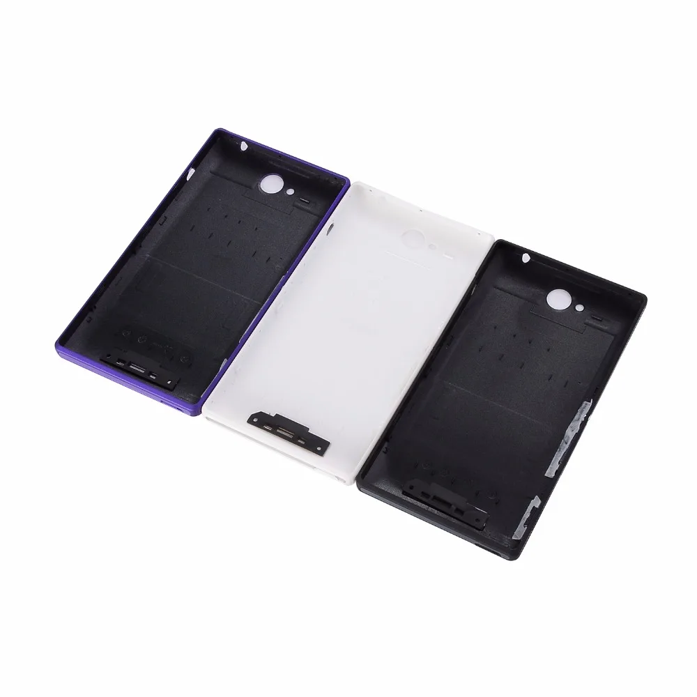 Для sony Xperia C C2304 s39 C2305 S39h Корпус задняя крышка батарейного отсека чехол с боковой кнопкой