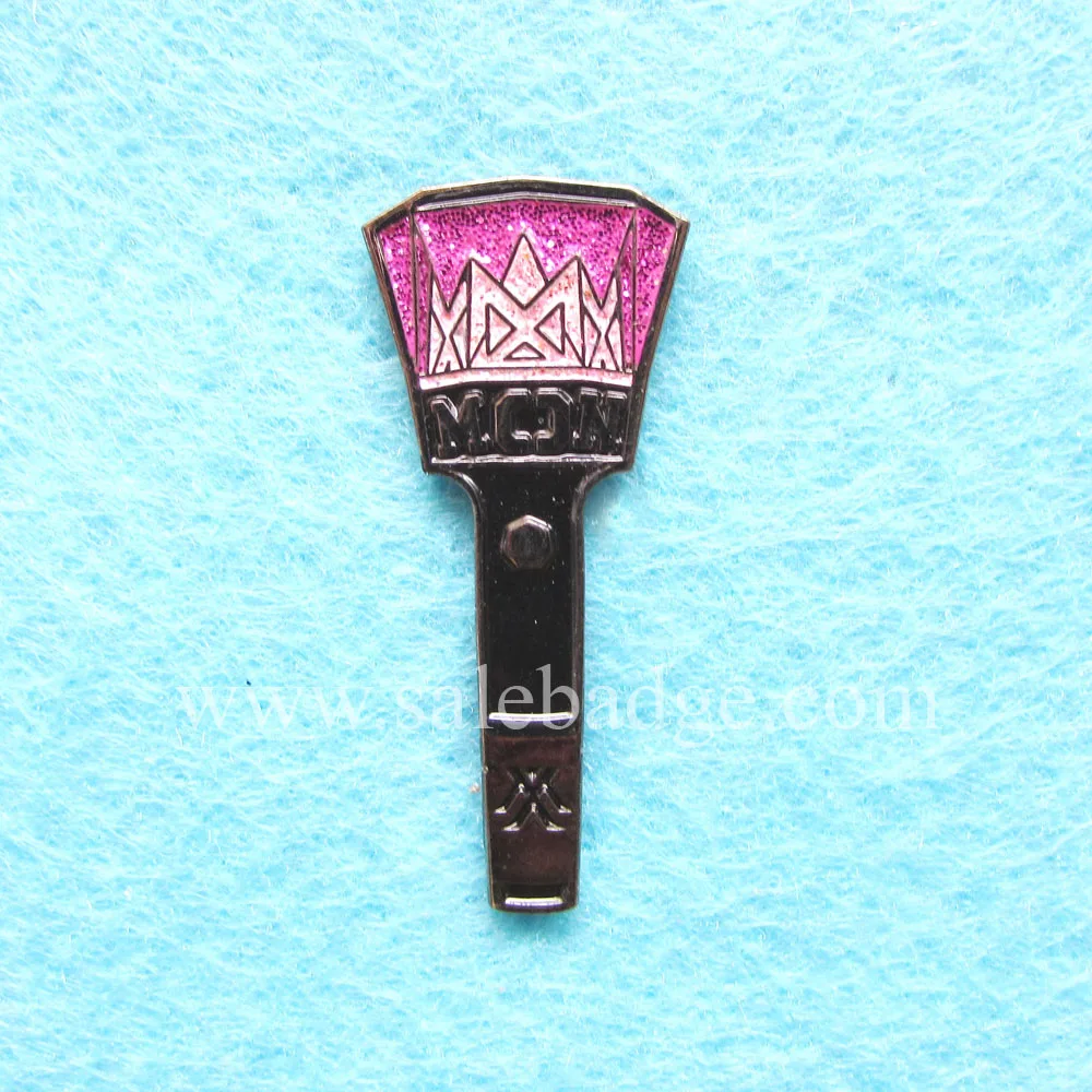

Custom Super Fans Soft Enamel Glitter Lapel Pins Badges OEM Service