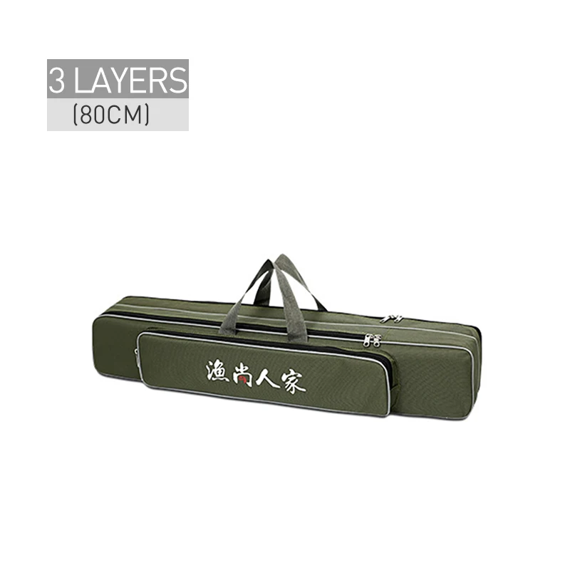 Bolsa de Pesca Vara de Pesca Multifuncional ao ar Ombro Portátil Bolsa - 3 Camada 80 90 120cm Armazenamento Livre Xa75g Mão 2 44 Bolsas de pesca