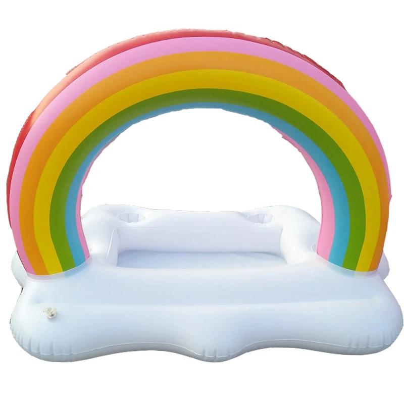 Ice Bucket Rainbow Cloud Cup Holder Inflatable Pool Float  2
