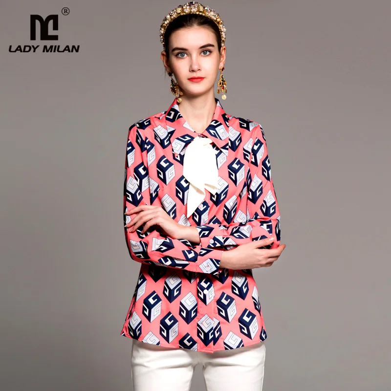 Chiffon Blouse Shirt 2019 Fashion Women Print Turn down