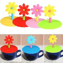 Силиконовая кофейная кружка крышка милый цветок мультфильм Герметичная крышка всасывания герметичные принадлежности крышка чашки