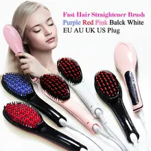 LCD Electric Brush Hair Straightener Comb Professional Straightening Iron Comb Straight Hair Brush Styling tool Escova alisadora