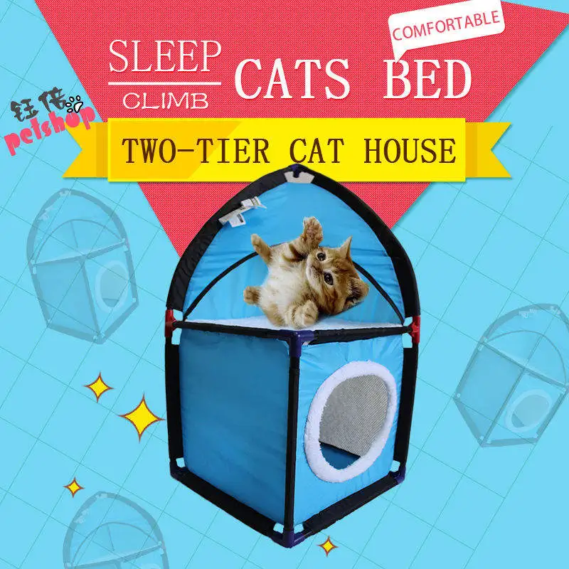 

YUBEI Cats Lounge House Bed Pet Products Cat Supplies Cat Beds Mats Tunnel Tent Toys Soft Suitable Climbing Tree Towe Furniture