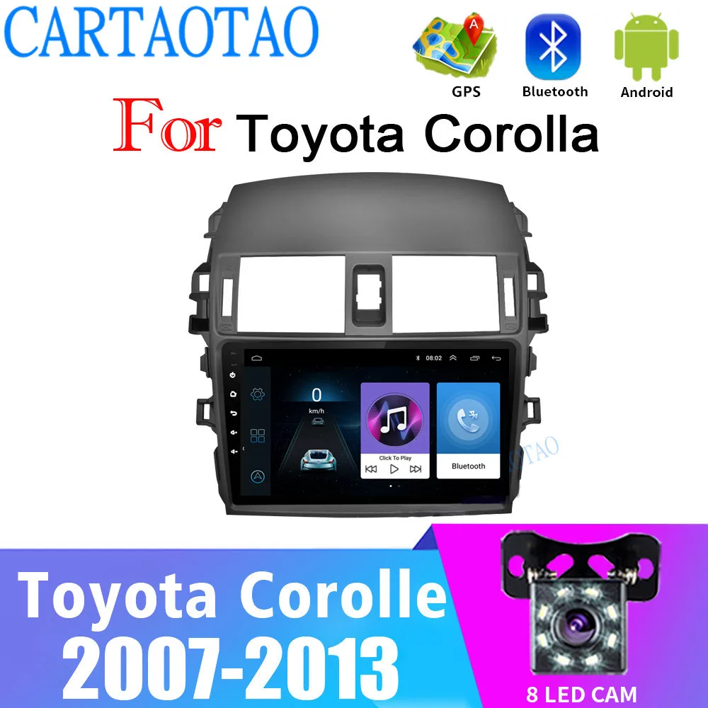 

2 DIN 9" Android 8.1 Car Radio GPS Navigation WiFi Car Radio Video Multimedia Player for Toyota Corolla E140/150 2007-2013 DAB+