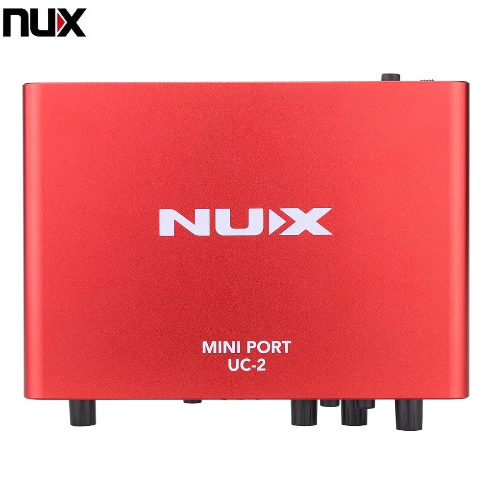 

NUX UC-2 Mini Port USB XLR 6.35mm Input Output Audio Interface for Mic MIDI Instrument Recording Playback