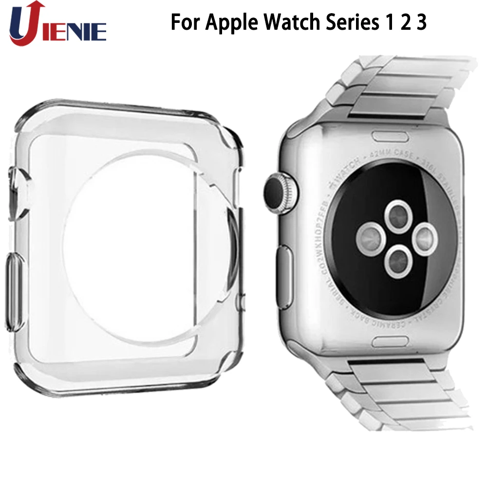 

Screen Protector Watch Case Shell for Apple Watch iWatch 3/2/1 38mm 42mm Silicone Ultra Thin HD Protective Frame Full Cover