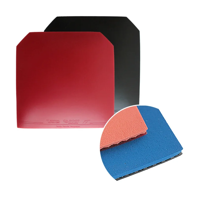 Синий матовый пипсы в резиновый с губкой пинг-понг резины для настольного тенниса ракетки 2,1 мм красный и черный 7
