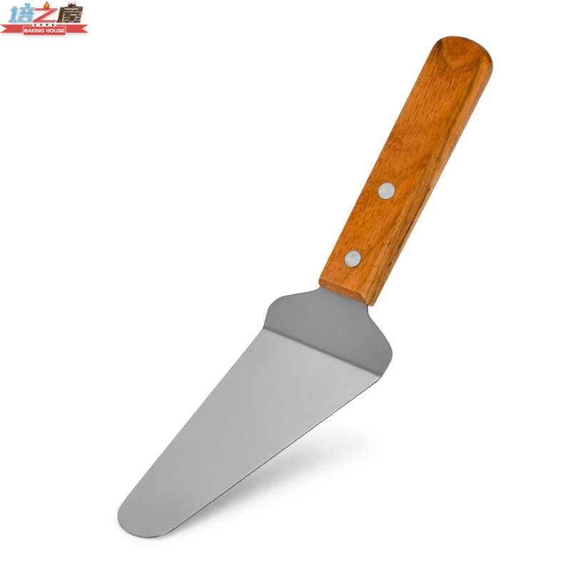 

Stainless Steel Pizza Peel Wooden Handle Pizza Shovel Kitchen Baking Tools