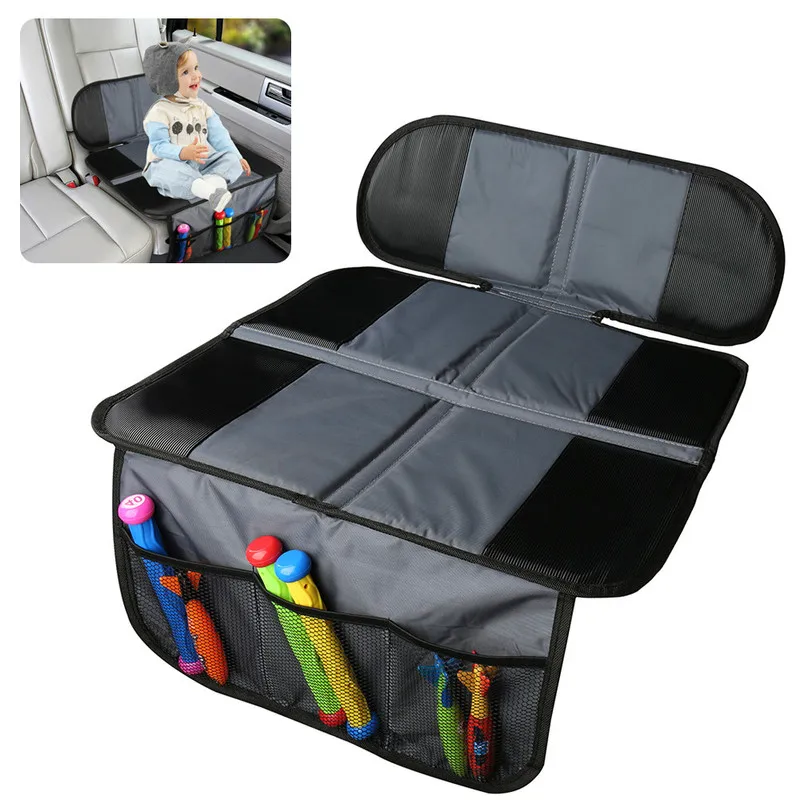 

Oxford PVC Car Seat Protector Cover for Child Baby Non-slip Storage Tidying Auto Seat Covers Mat with Pocket Car Accessories
