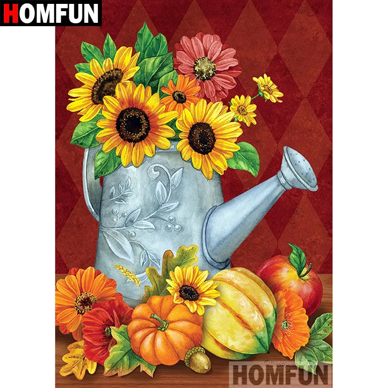 Алмазная 5D картина HOMFUN сделай сам вышивка крестиком цветы и фрукты