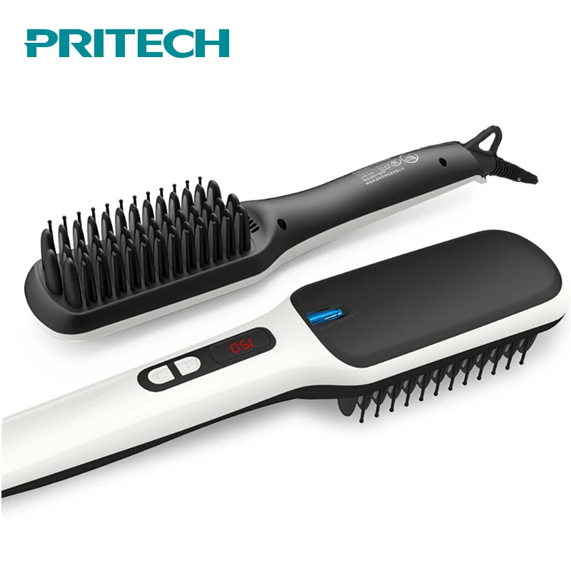 Professional Hair Straightener Ionic Hair Brush Dual Voltage Flat Iron