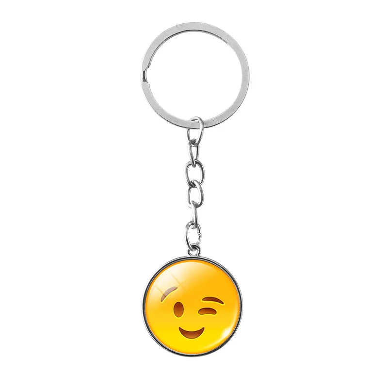 Потрясающий классический желтый смайлик брелок Be Happy Emoticon ретро поп-арт кулон в черной ссылке украшения для выпускного