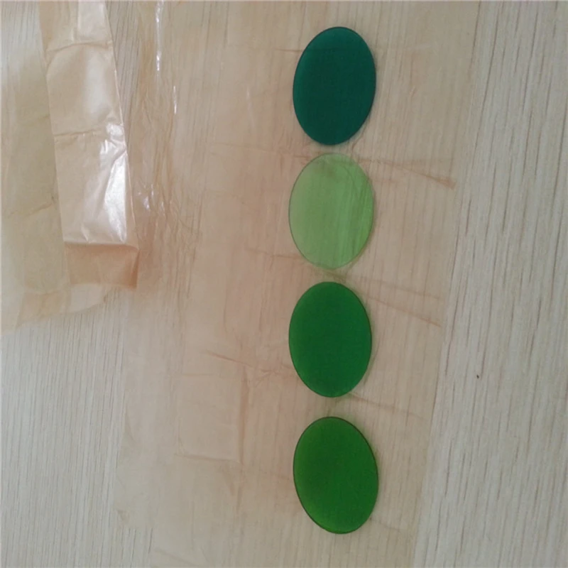 

optical green filter with AL ring mounted