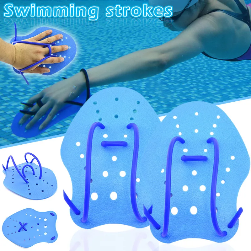 

1 Pair Swimming Paddles Adjustable PVC Hand Webbed Gloves Hand Fin Training Diving Paddle Gloves Paddles WaterSport Equipment