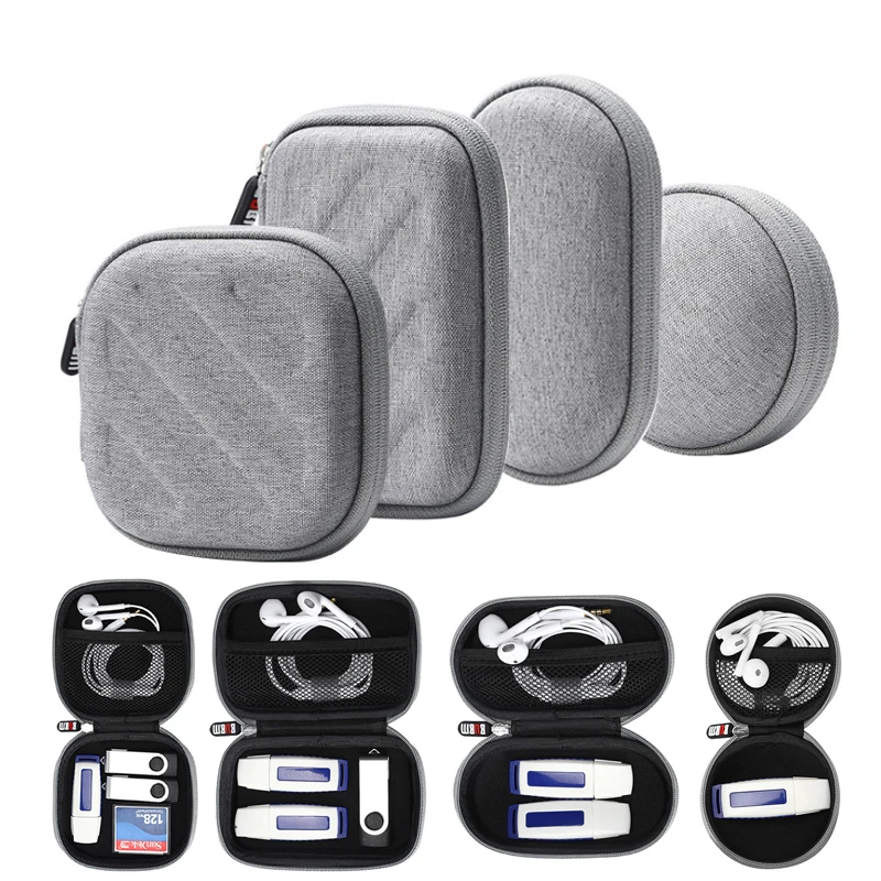 

Basedidea EVA Earphone Storage Box Mini Data Cable Charger Finishing Box Portable Headphone U disk Waterproof Storage Case
