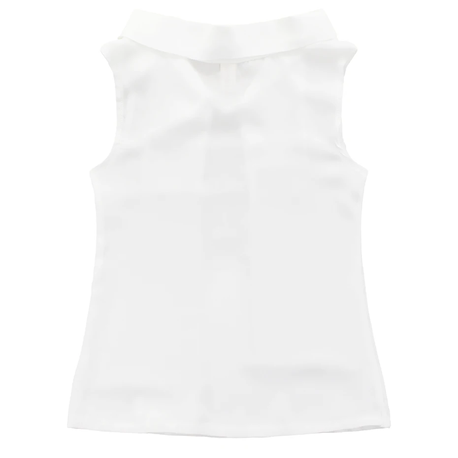 Блузка для девочек, школьная блуза без рукавов Повседневная Однотонная рубашка для девочек Детская школьная одежда для подростков 6, 8, 10, 12, 13, 14 лет