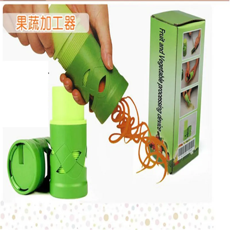 

Fast Shipping Green ABS Vegetable Fruit Shred Twister Cutter Spiral Slicer Peeler Garnish 2018