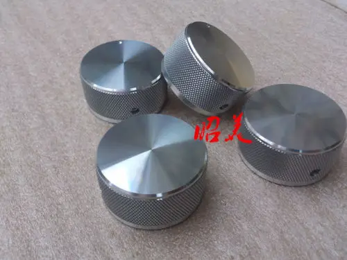 

1PCS D44*H22 Threaded full Aluminum Volume knob amplifier knob silver color