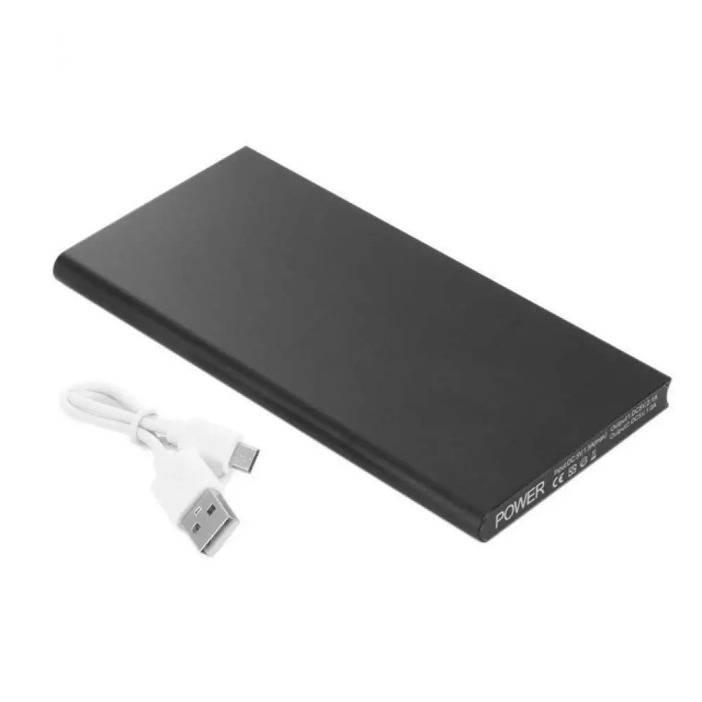 Ультратонкое портативное два внешнее зарядное usb устройство для аккумулятора 20000