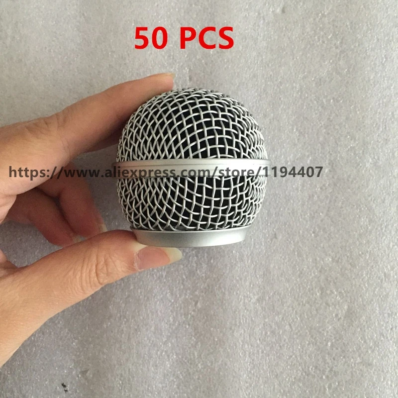 50 Pcs New Replacement Ball Head Mesh Microphone Grille For Shure Sm58