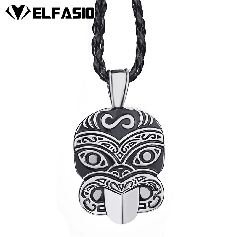 

Mens Distinctive Tribal Mask Pewter Pendant with 24" Free Necklace LP286