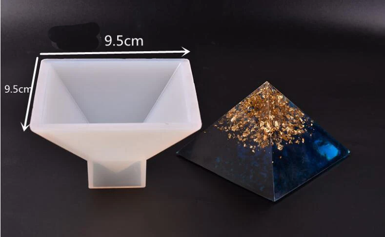 

1pcs 9.5cm pyramid Triangle Fashion Silicone Mould DIY Resin Decorative Craft Jewelry Making Mold tools epoxy resin molds