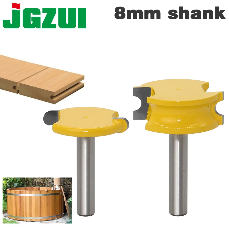 2 pcs 8mm Shank Canoe Flute and Bead Router Bit Set Woodworking Tungsten Cobalt Alloy Wood Tenon Mi