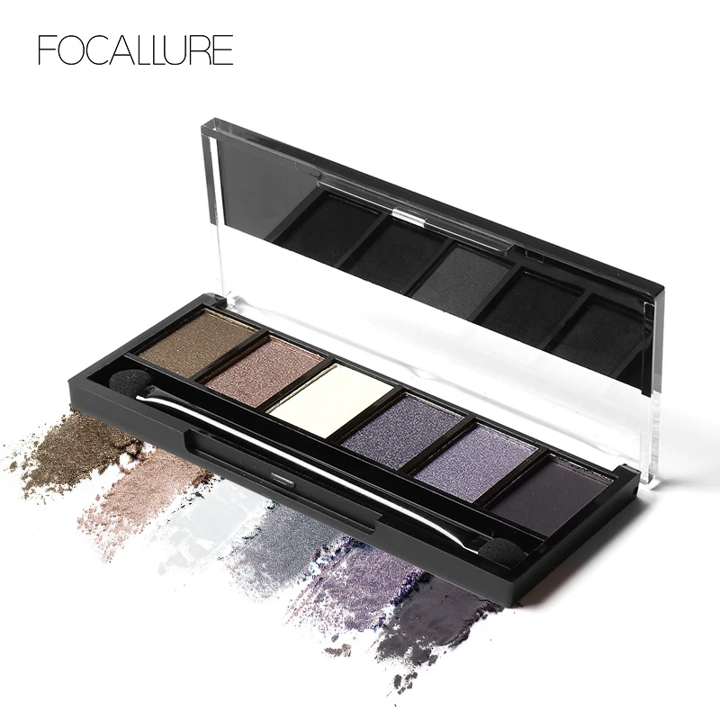 FOCALLURE 6 оттенков тени для век макияж мерцающие матовые Природные Цвета Палитра