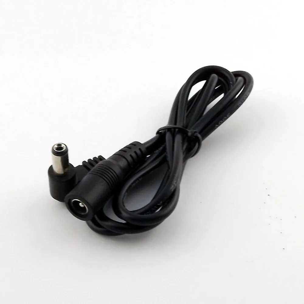 

1x DC Power 5.5mm x 2.1mm Male to Female Jack Right Angle Adapter Extension Connector Cable 1m/3ft
