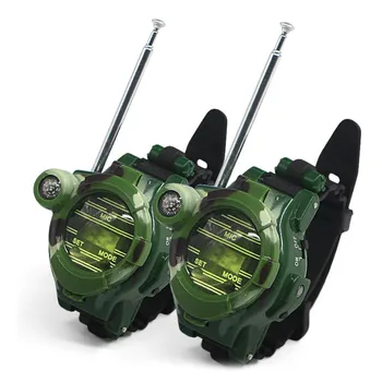 

2pcs Toy Walkie-talkie Children's Seven-in-one Multifunctional Simulation Camouflage Military Watch Walkie-talkie