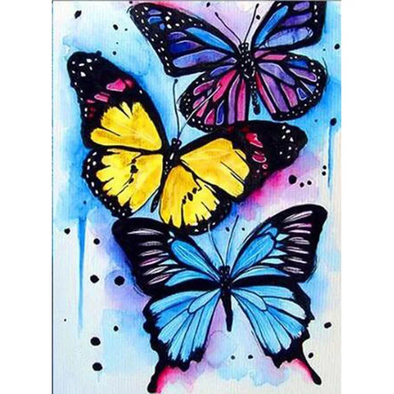 new Diamond Painting Butterflies Embroidery Butterfly Full Display Mosaic Sale Pictures With Rhinestones h403 | Дом и сад