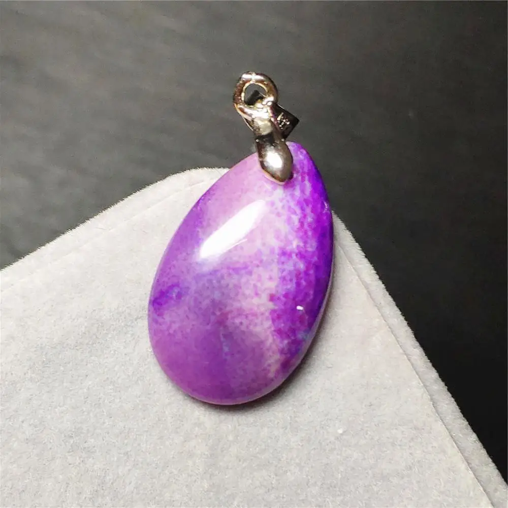

Natural Sugilite Rectangle Clear Stone Women Men Pendant Love Anniversary Lucky Gift 27x14x6mm Fashion Necklace Jewelry AAAAA