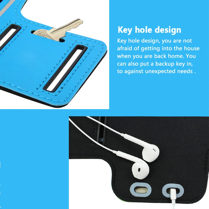 Ponsel Ban Lengan 5.5 Inch Ponsel Case untuk Iphonex X 8 7 6 6 S Plus Case Olahraga Ban Lengan Handphone Belt cover Menjalankan Gym Bag Case