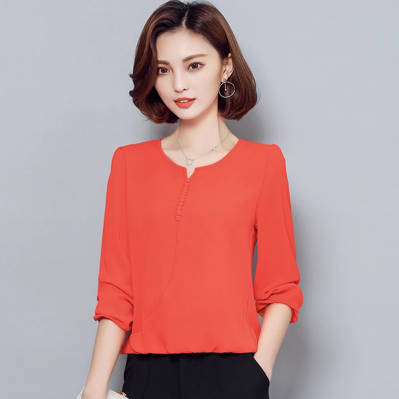 

Women's Shirt Chiffon Blouse Plus Size Women Fashion Blouses Long Sleeve blusas femininas Women Tops Clothing Korean Style