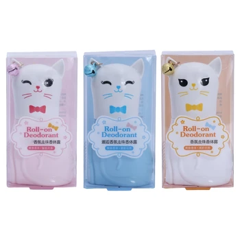 

60ML Fresh Ball Roll On Bottle Cat Shape Body Refreshing Deodorant Antiperspirant New 10x5.3x4cm