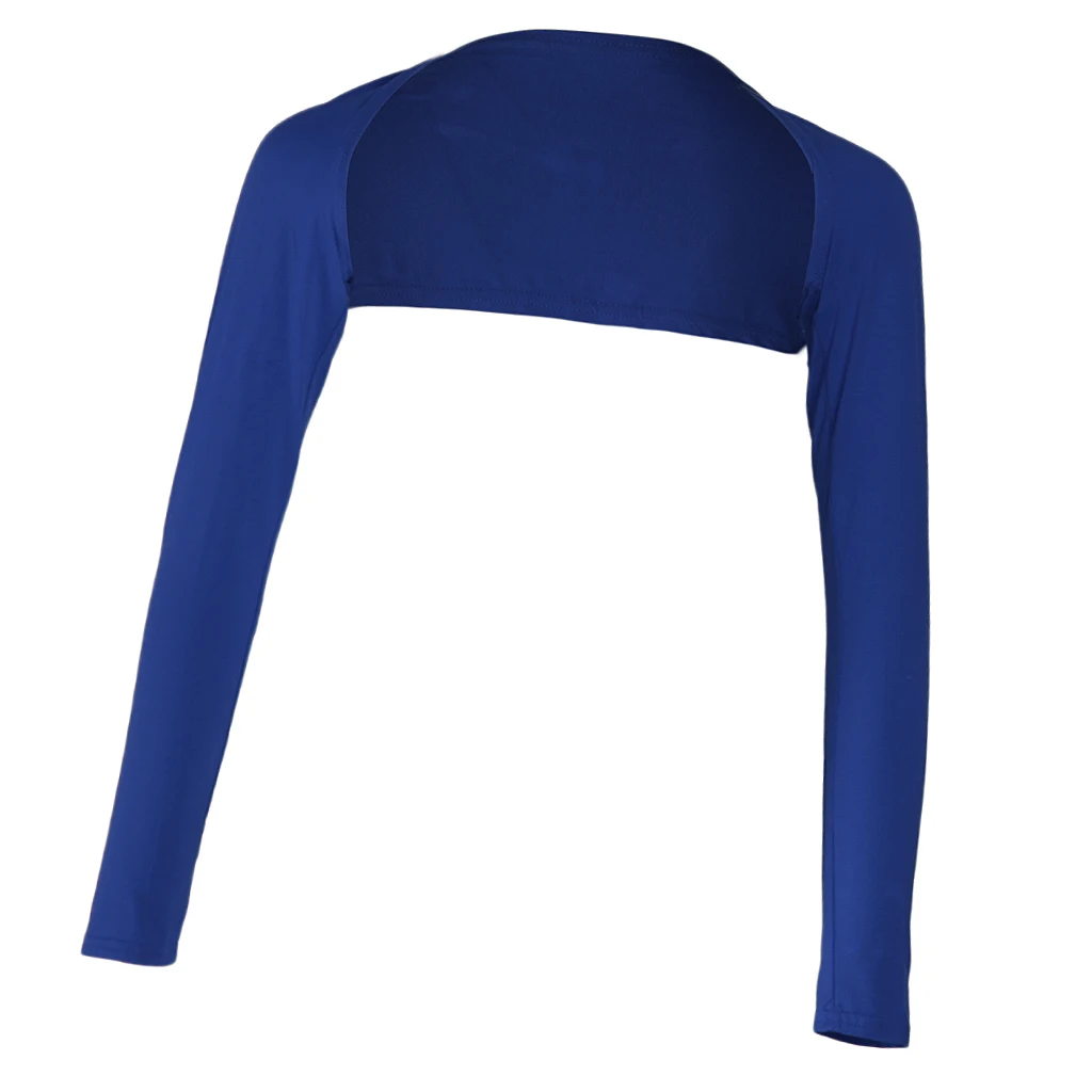 Dark blue Модные женские мягкие цельные с длинными рукавами эластичные Модальные руки теплый чехол Болеро хиджаб Топы мусульманская одежда - Цвет: Dark blue
