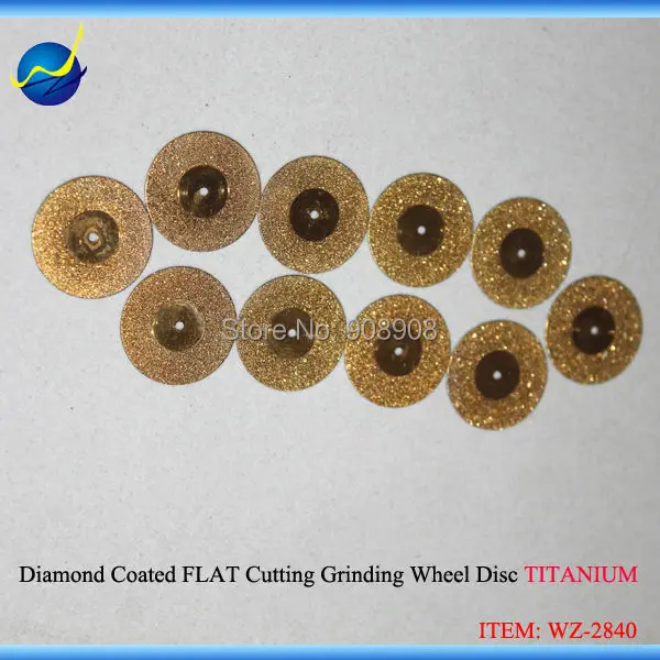 10 PCS 0.9 inch Diameter 22mm Double Sided Diamond Coated FLAT Cutting Dremel Grinding Wheel Disc Angle Grinder TITANIUM angle-grinder-cutting-disc