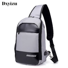 Мужская USB зарядка нагрудная сумка мужская нагрудная сумка Противоугонная дорожная сумка через плечо для мужчин пляжный комбинезон сумки на плечо для путешествий