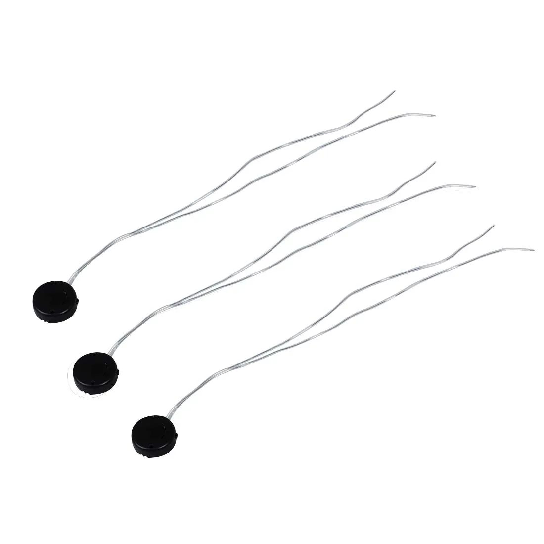 

3 x Black Wire Lead CR 2032 Button Battery Button Battery Holder Case