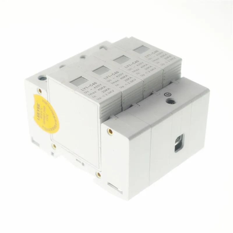 

4P 20 ~ 40KA Din Rail стабилизатор напряжения молниеотвод