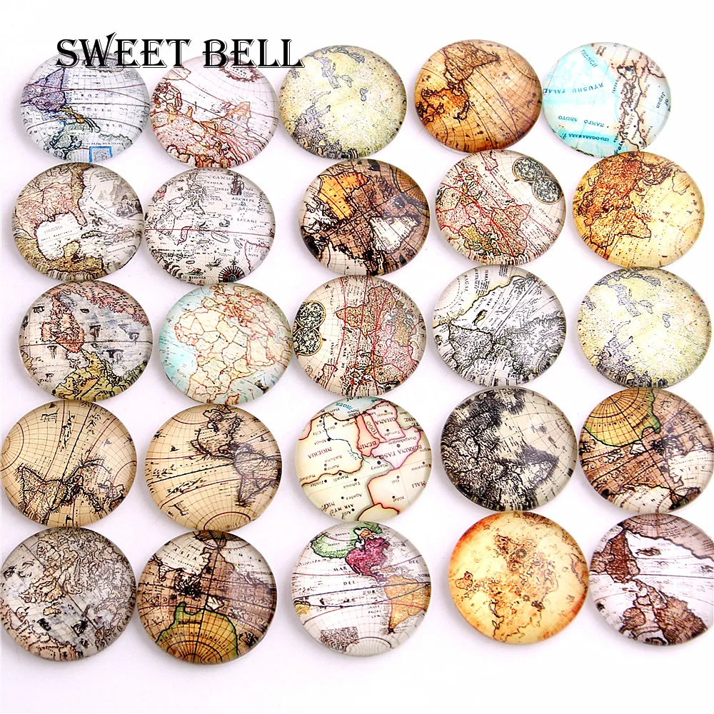 SWEET BELL 20 шт. мм 25 фотовспышка Стеклянные Кабошоны Ювелирная фурнитура
