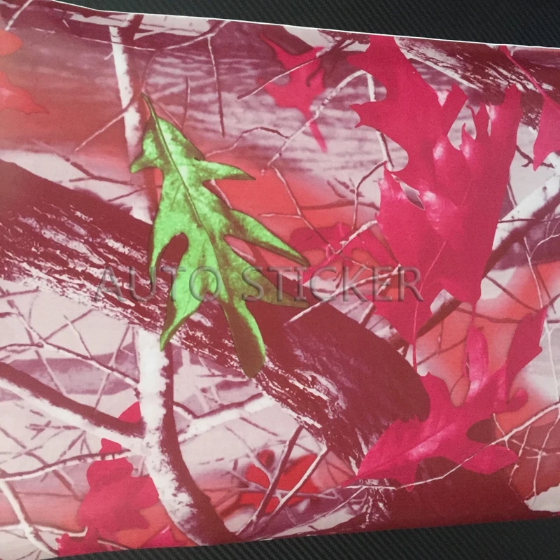 red real tree camo vinyl car wrap 7