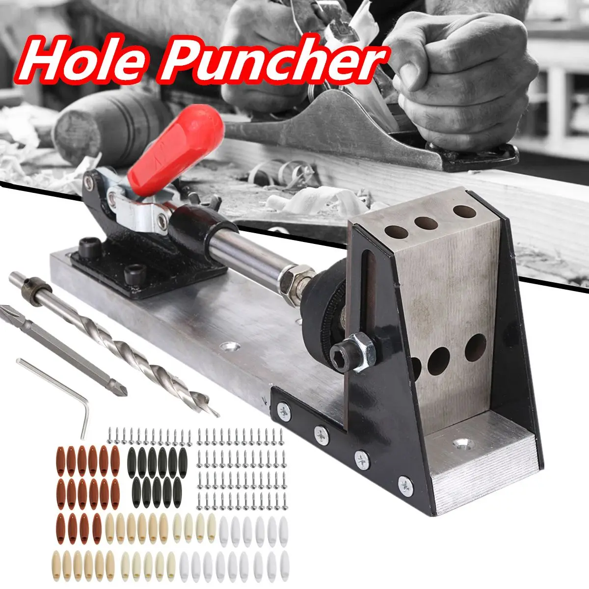 High Quality Woodworking Tool Pocket Hole Puncher Jig Drill Guide Master Kit Carpenter Joinery System Woodworking