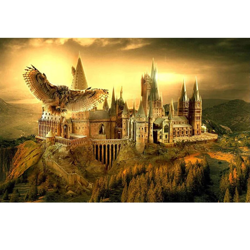 

Full Square Diamond Embroidery Harry and Potter Castle 5D DIY Diamond Painting Cross Stitch Mosaic Pattern Gifts Unframed ZX2169